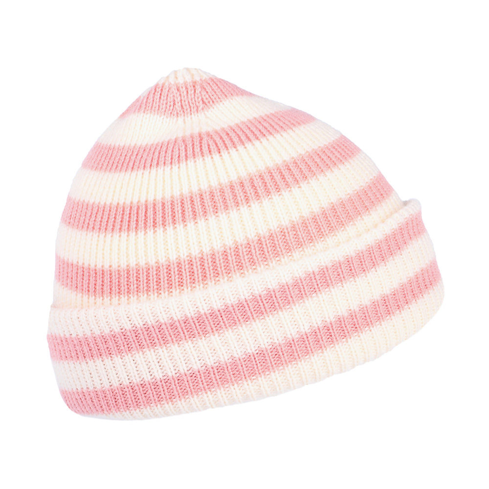 Barts Baby Milo Beanie Mütze - Rosé-Weiß