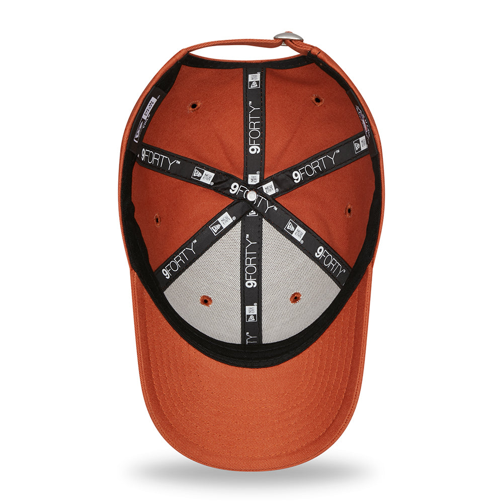 New Era Kinder 9FORTY New York Yankees Baseball Cap - MLB League Essential - Verbranntes Orange-Weiß