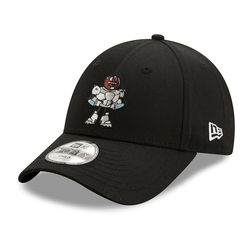 New Era Kinder 9FORTY Teen Titan Cyborg Baseball Cap - Titan Character - Schwarz