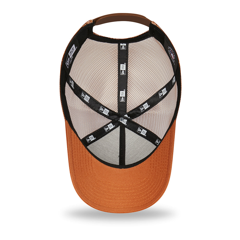 New Era Kinder 9FORTY A-Frame New York Yankees Trucker Cap - MLB Tonal Mesh - Toffee