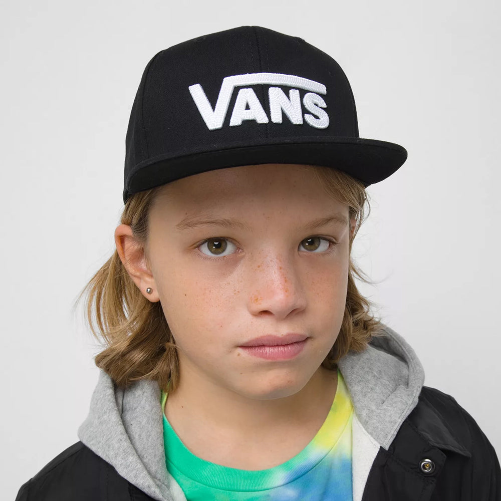 Vans Kinder Drop V II Snapback Cap - Schwarz-Weiß