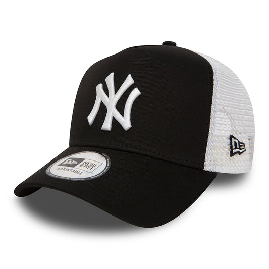 New Era Kinder 9FORTY A-Frame New York Yankees Trucker Cap - MLB Essential - Schwarz-Weiß