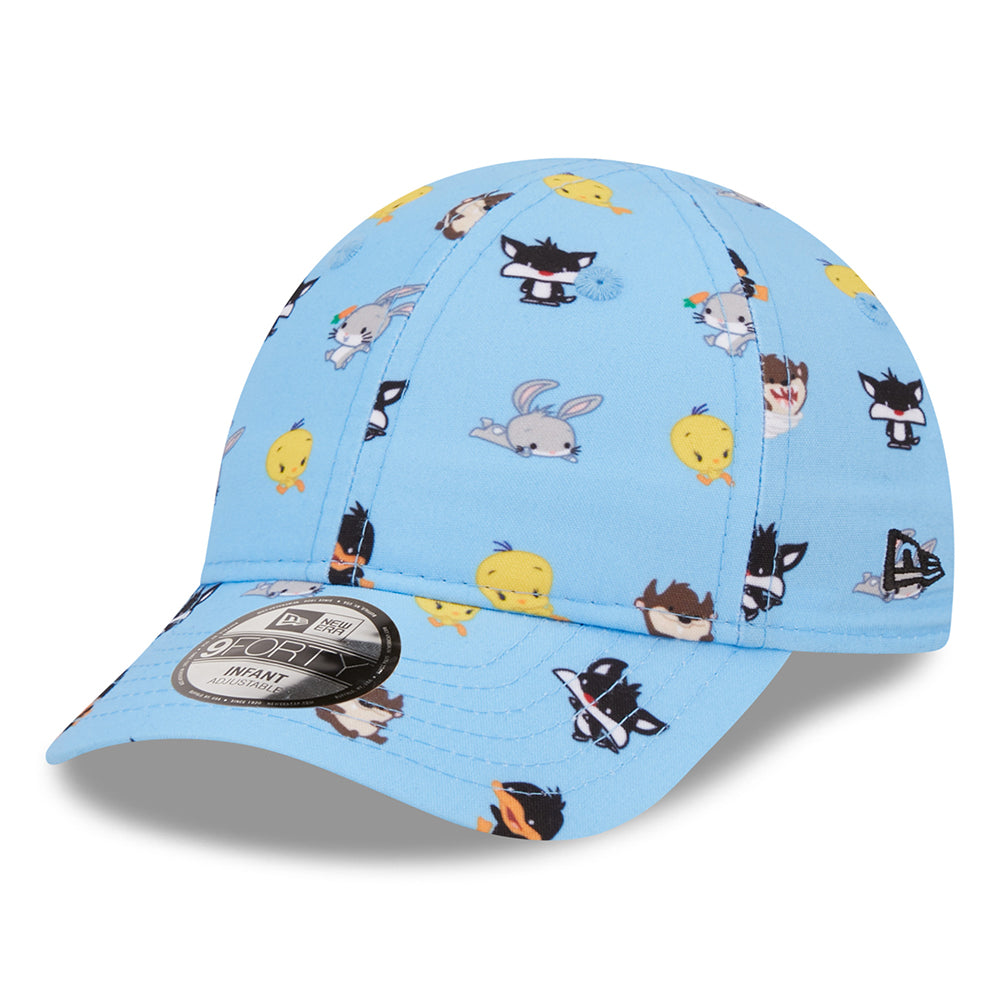 New Era Baby 9FORTY Multi Character Baseball Cap - Looney Tunes AOP - Himmelblau