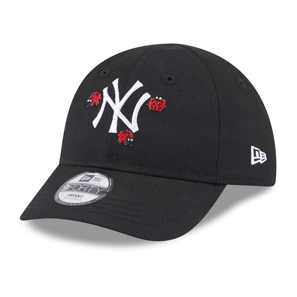 New Era Baby 9FORTY New York Yankees Baseball Cap - MLB Outdoor - Schwarz-Weiß