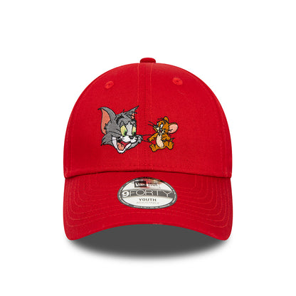 New Era Kinder 9FORTY Tom und Jerry Baseball Cap - Multi Character - Scharlachrot