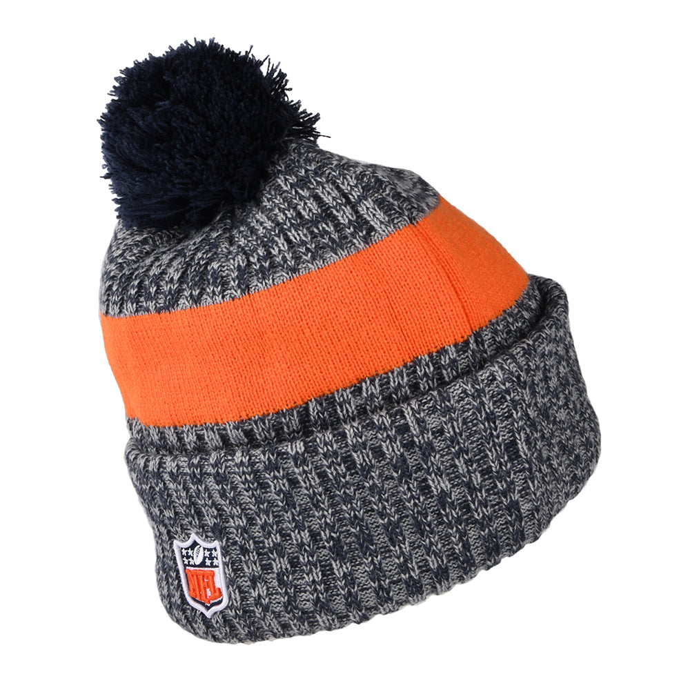 New Era Denver Broncos Bommelmütze NFL Sideline Sport Knit - Marineblau-Orange