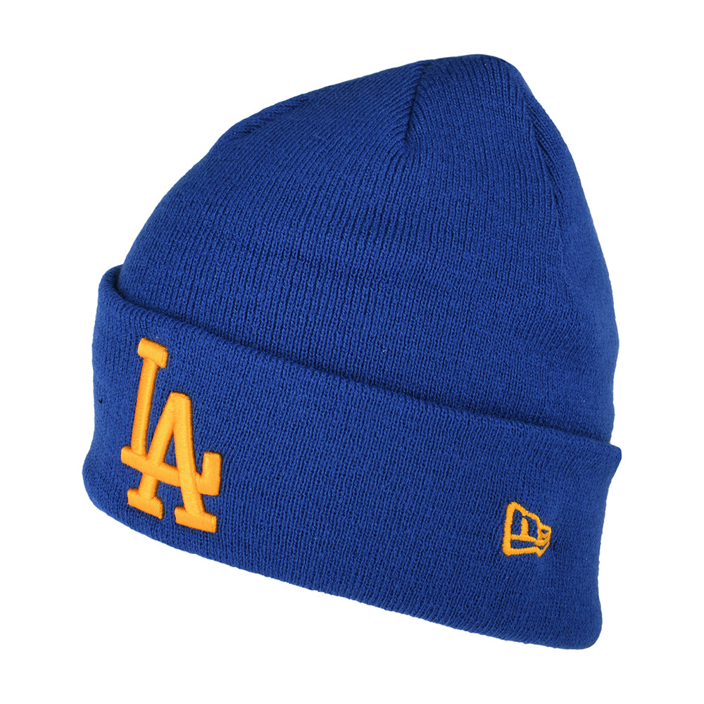 New Era Cuffed L.A. Dodgers Beanie Mütze - MLB League Essential II - Azurblau-Gelb