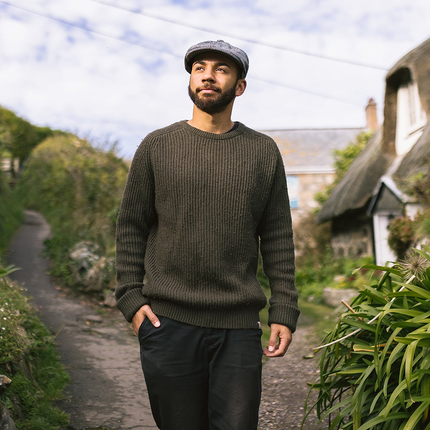 Jaxon & James Marl Tweed Ballonmütze - Schwarz Großhandel