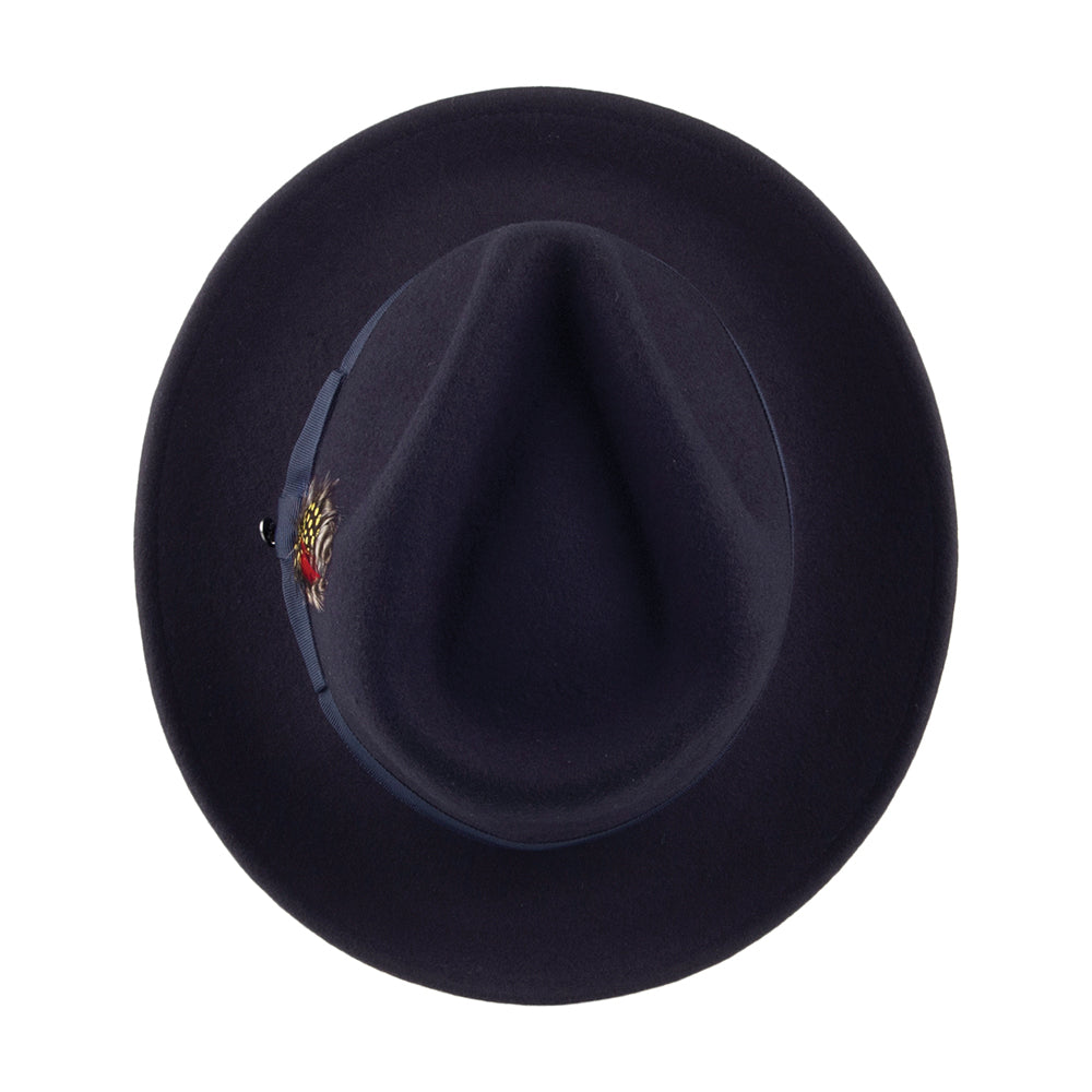 Jaxon & James Crushable C-Crown Fedora Wollfilzhut Navy Großhandel
