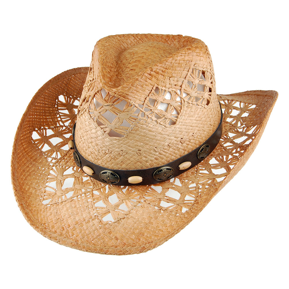 Sur la Tete Annie Oakley Raffia Cowboy Hut Großhandel