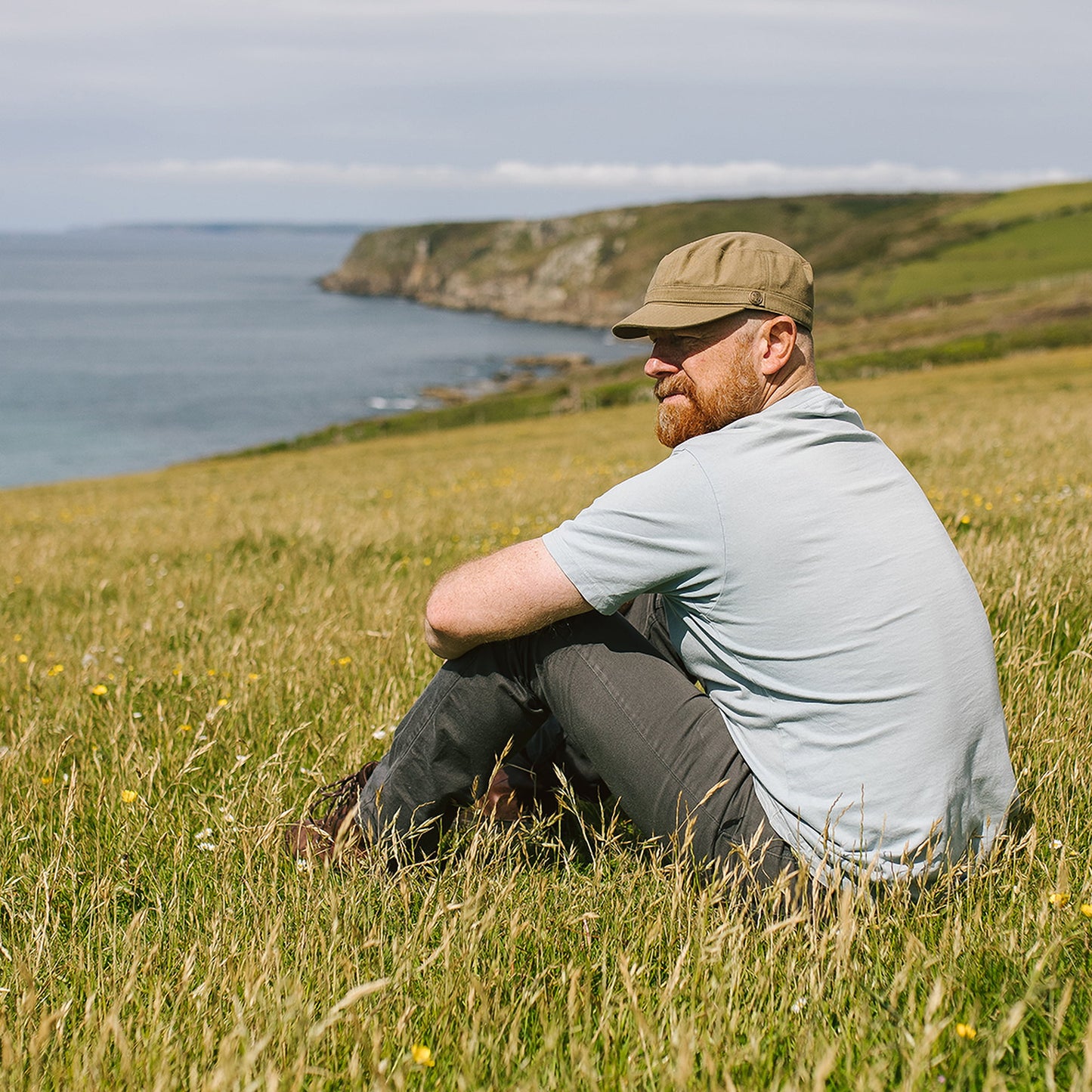 Jaxon & James Fischgrätenstich Feldmütze Oliv Großhandel