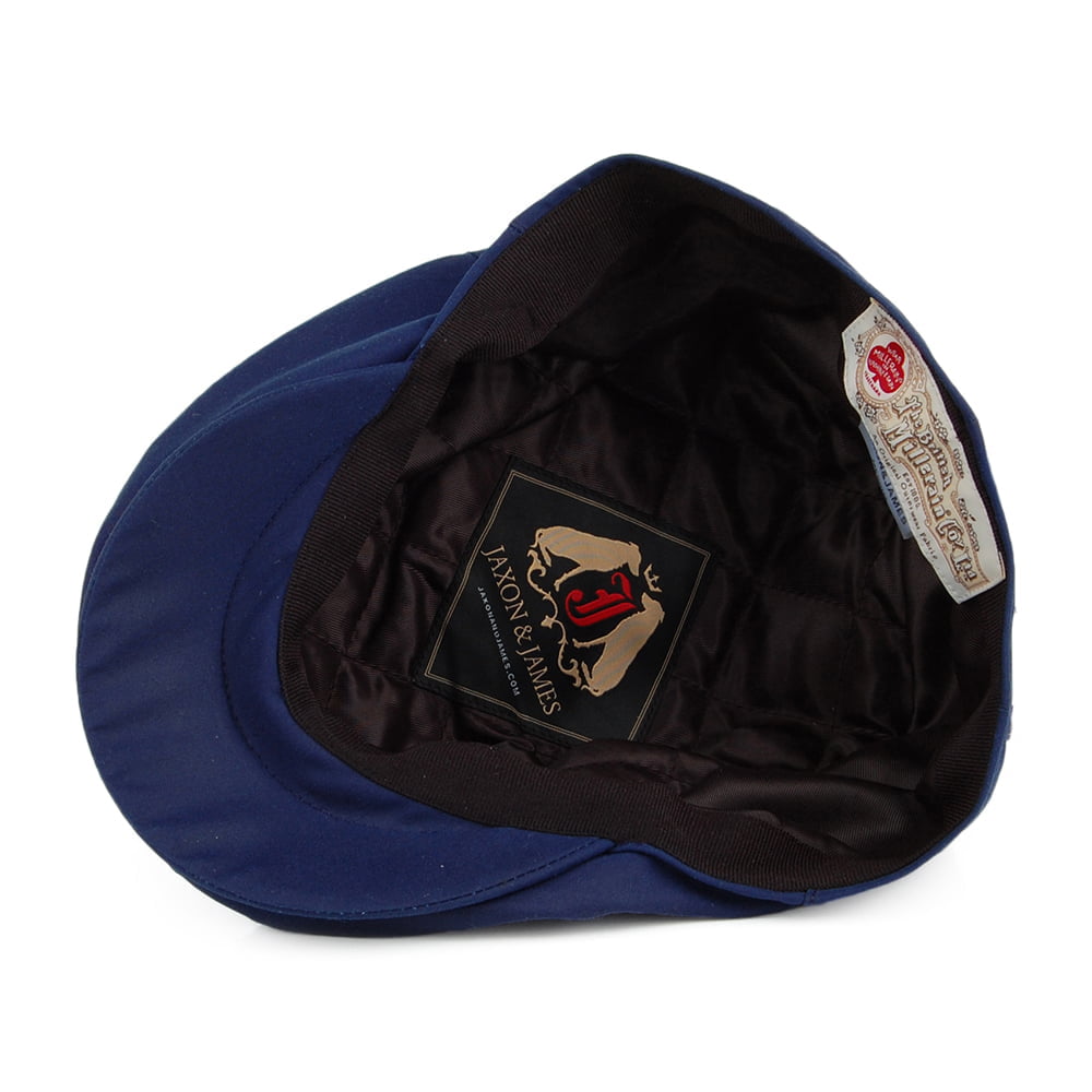 Jaxon & James British Millerain Schiebermütze aus gewachster Baumwolle Marineblau Großhandel