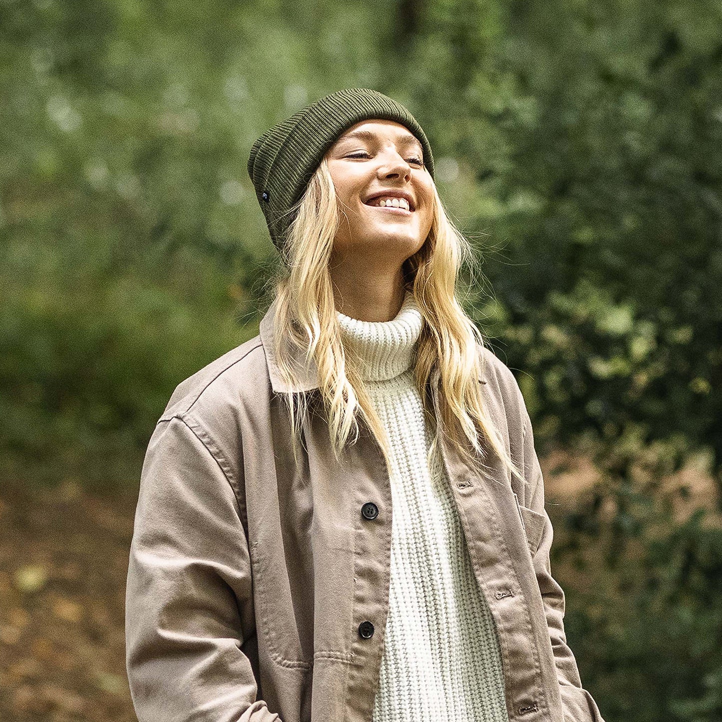 Jaxon & James Oversized Ribknit Beanie Mütze Olivgrün Großhandel