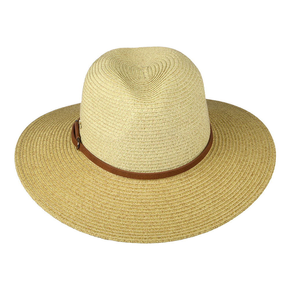 Cappelli Sapo Safari Fedora Hut aus geflochtenem Papier - Natur-Braun