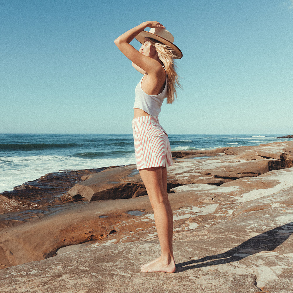 Brixton Jo Rancher Cowboy Hut aus Stroh - Natur-Hellbraun