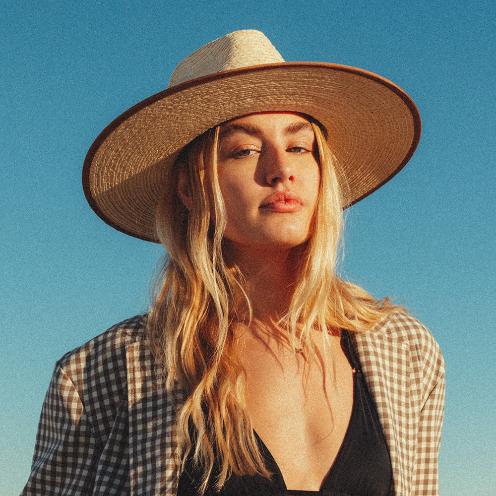 Brixton Jo Rancher Cowboy Hut aus Stroh - Natur-Hellbraun