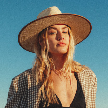 Brixton Jo Rancher Cowboy Hut aus Stroh - Natur-Hellbraun