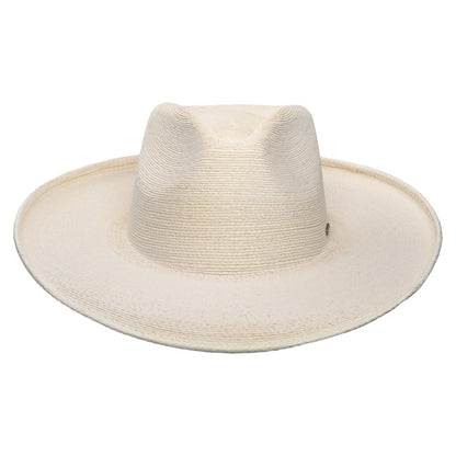 Brixton Marlow Rancher Fedora Hut aus Stroh - Elfenbein