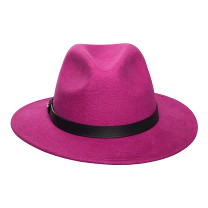 Failsworth Classic Wasserabweisender Fedora Hut aus Wollfilz - Fuchsie
