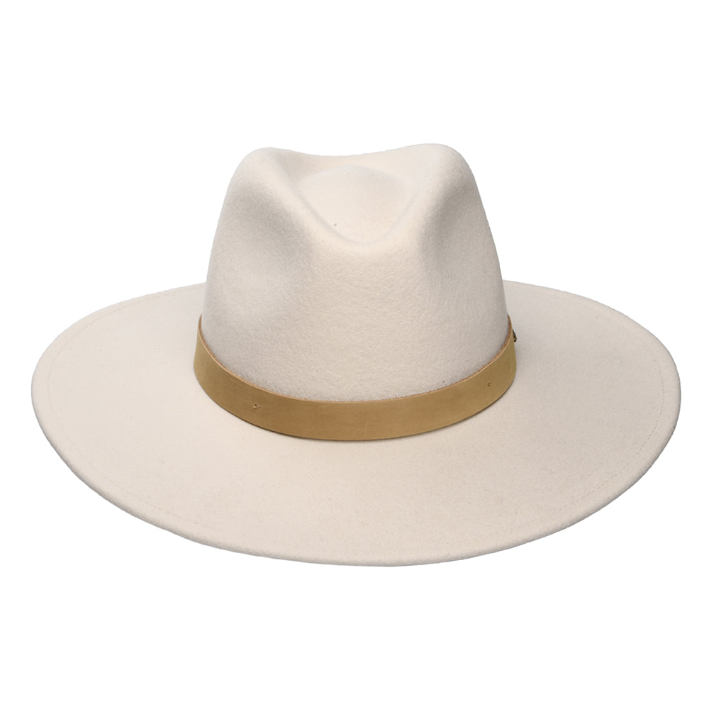 Brixton Harper Fedora Hut aus Wollfilz - Cremeweiß-Natur