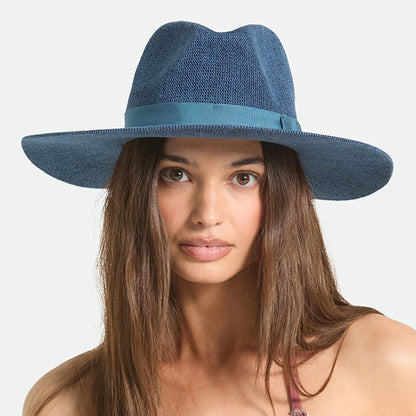 Brixton Lyons Gestrickt Knautschbarer Fedora Hut - Dunkelblau