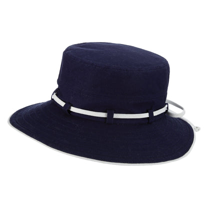 Scala Padua Deluxe Knautschbarer Sonnenhut aus Baumwolle - Marineblau