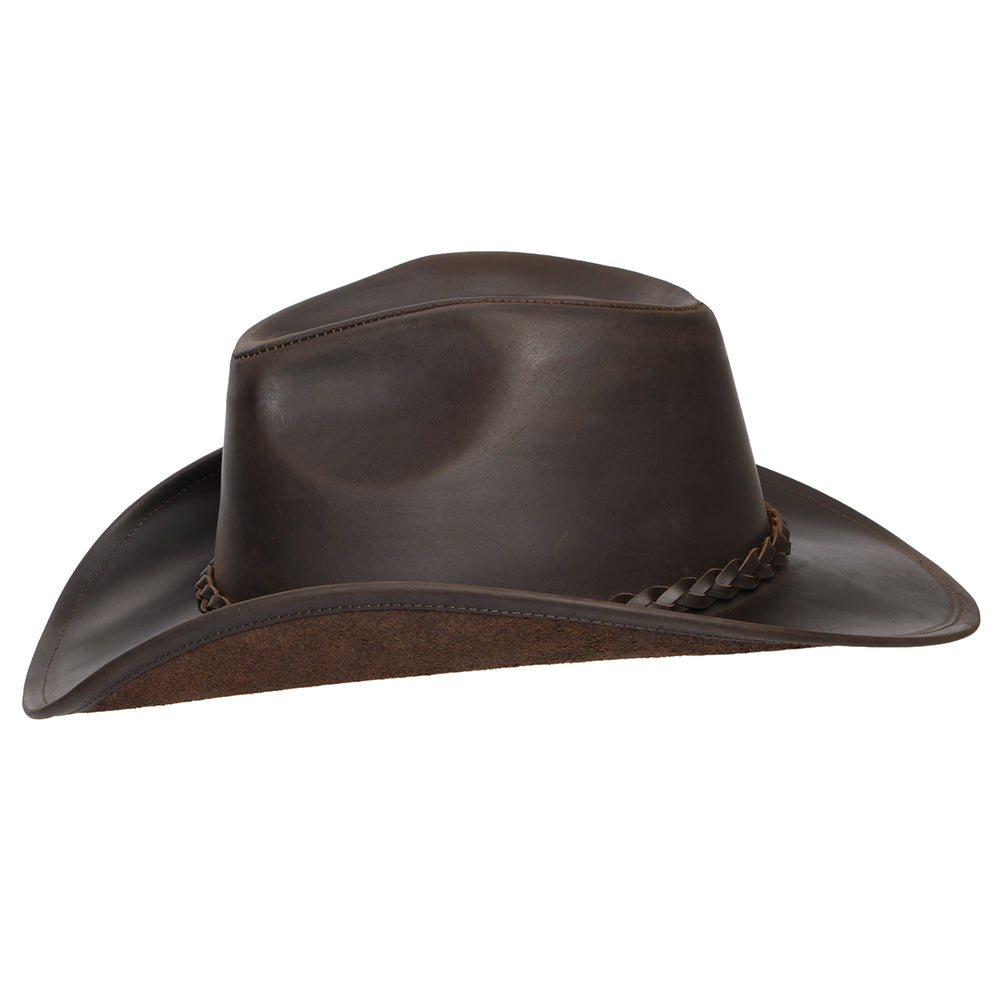 Jaxon & James Buffalo Cowboyhut aus Leder - Schokolade