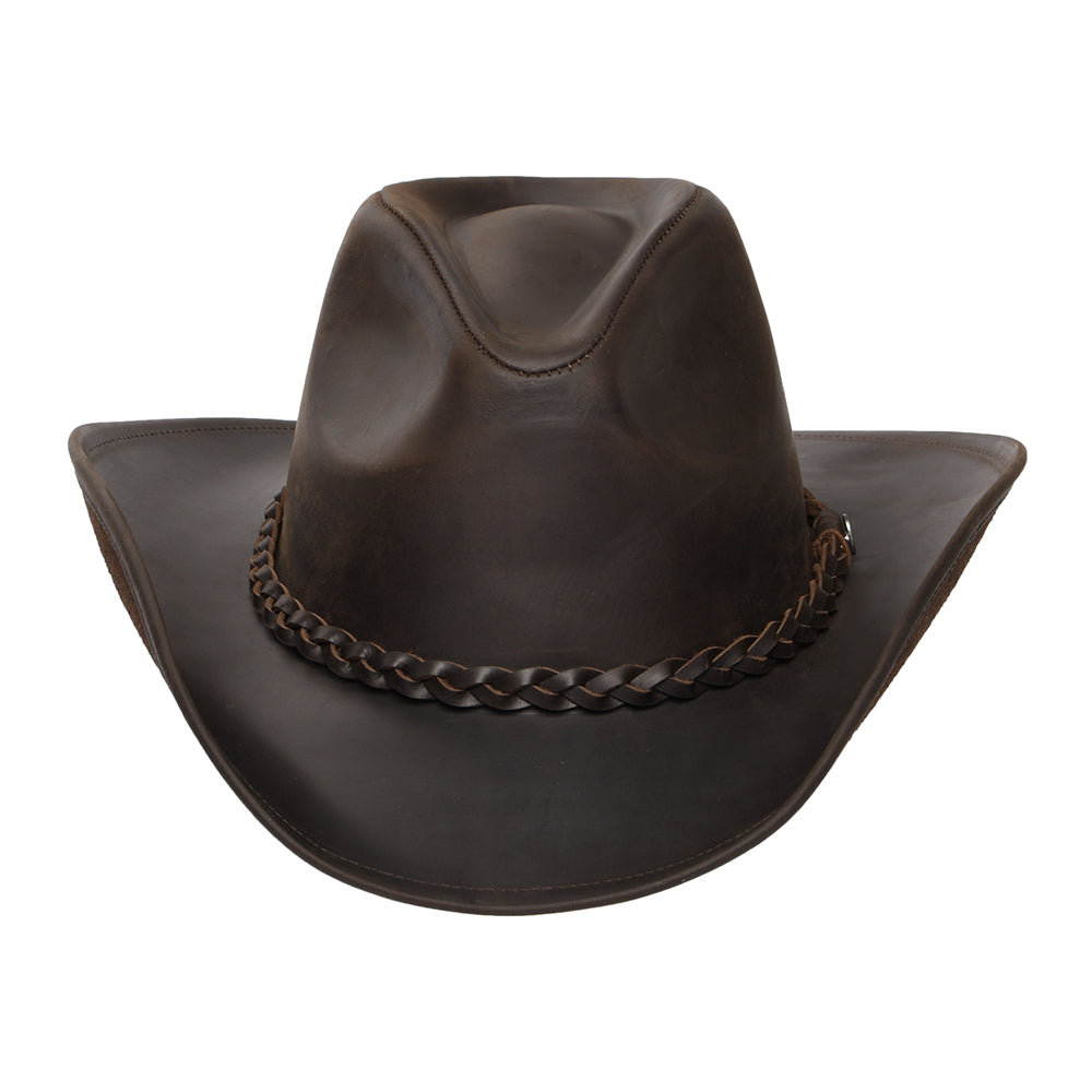 Jaxon & James Buffalo Cowboyhut aus Leder - Schokolade
