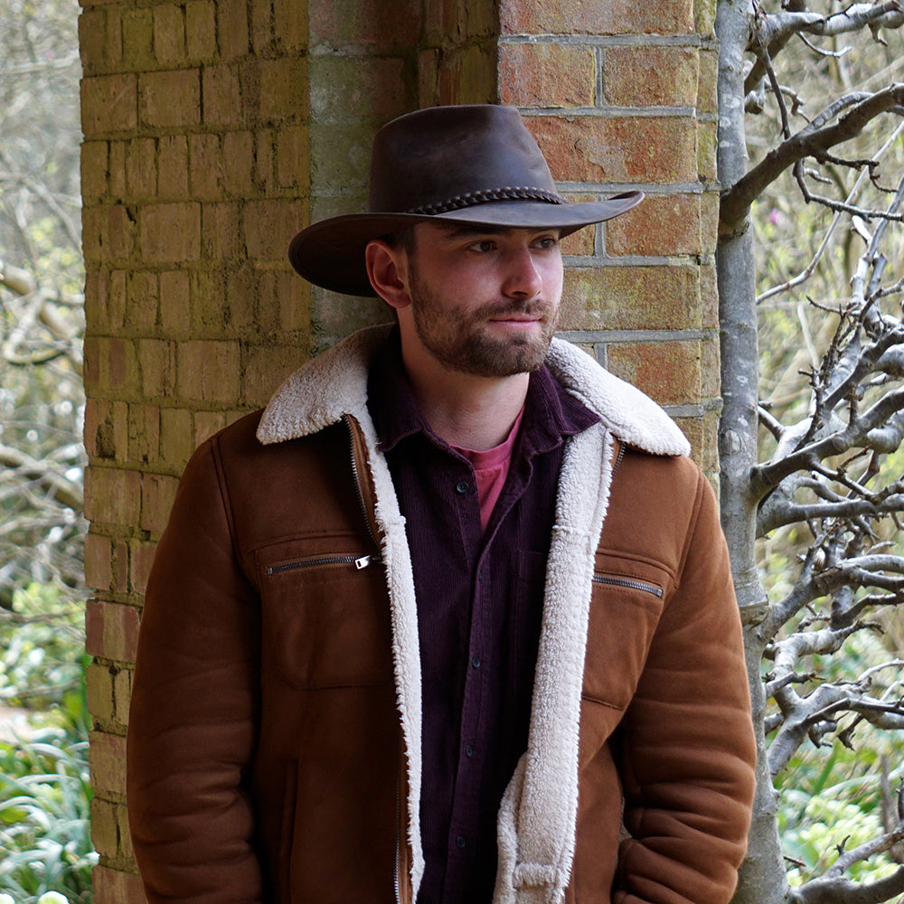 Jaxon & James Buffalo Cowboyhut aus Leder - Schokolade