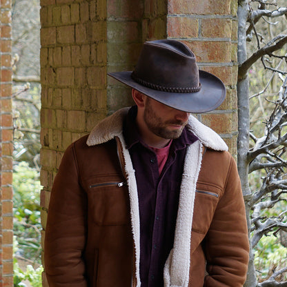 Jaxon & James Buffalo Cowboyhut aus Leder - Schokolade
