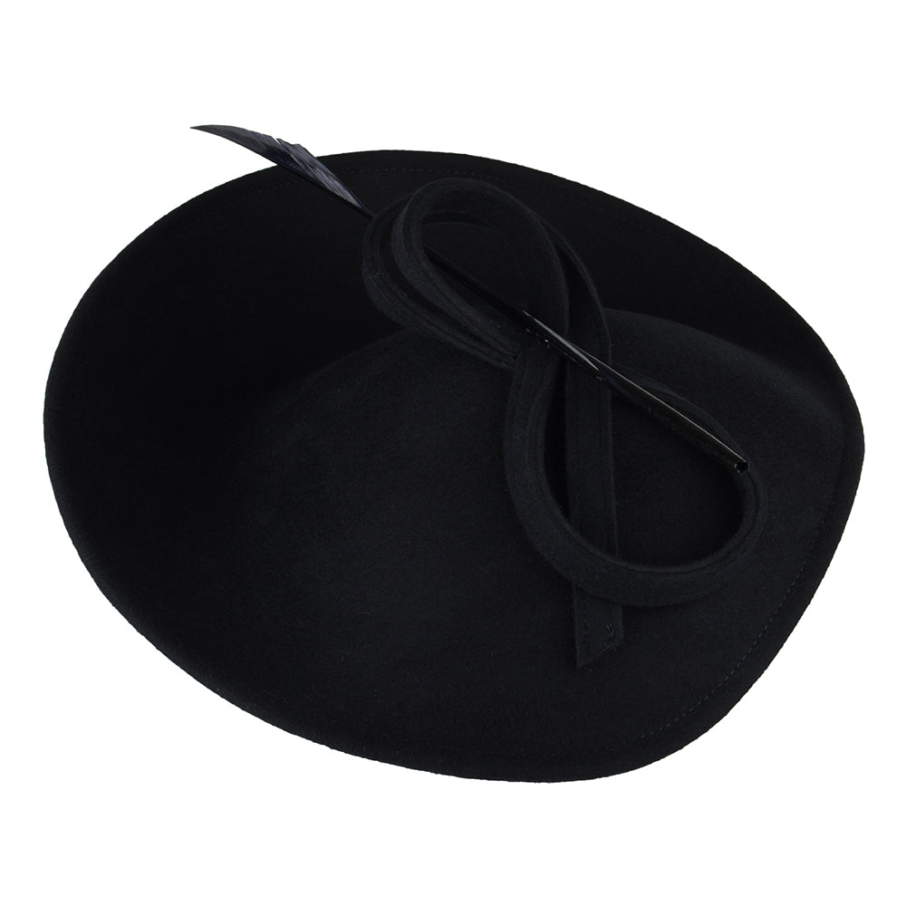 Whiteley Athena Disc Fascinator aus Wolle - Marineblau