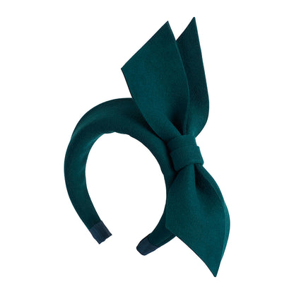 Failsworth Anlass Haarreif aus Wollfilz mit Schleife - Petrol