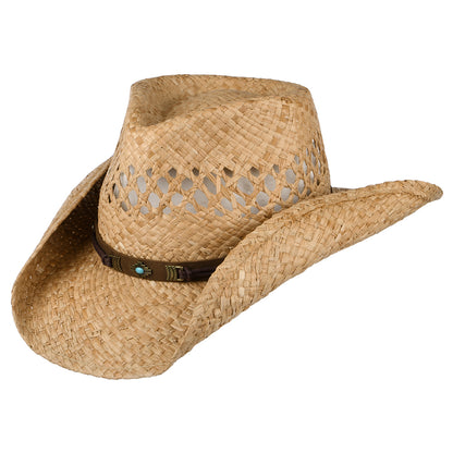 Stetson Vented Cowboy Hut aus Raffia-Stroh - Natur