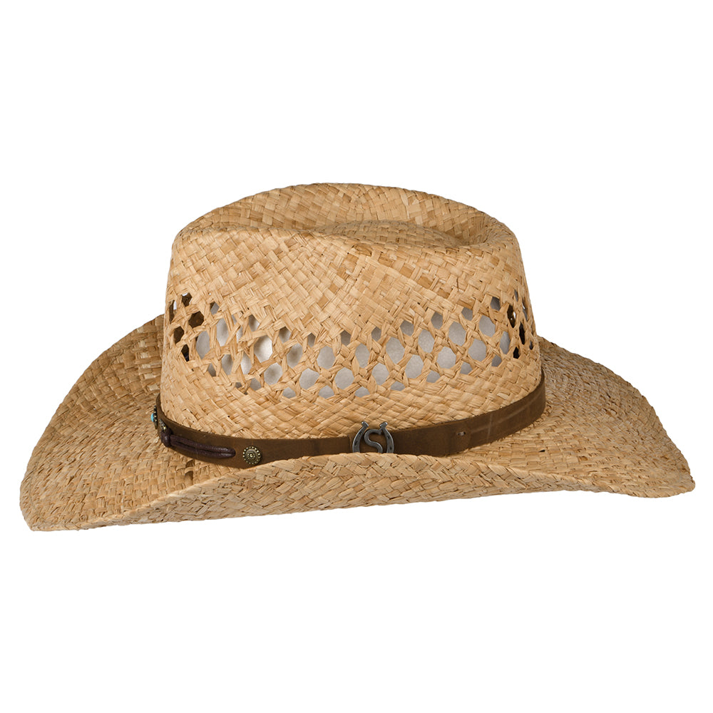 Stetson Vented Cowboy Hut aus Raffia-Stroh - Natur