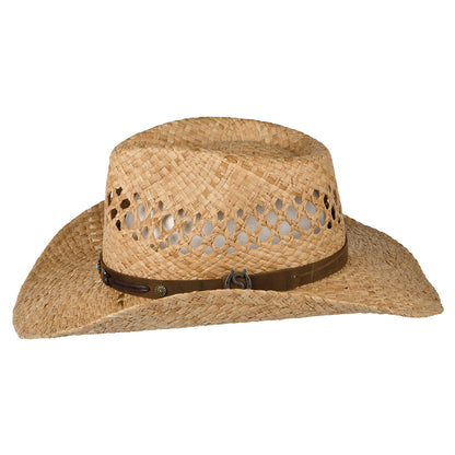 Stetson Vented Cowboy Hut aus Raffia-Stroh - Natur