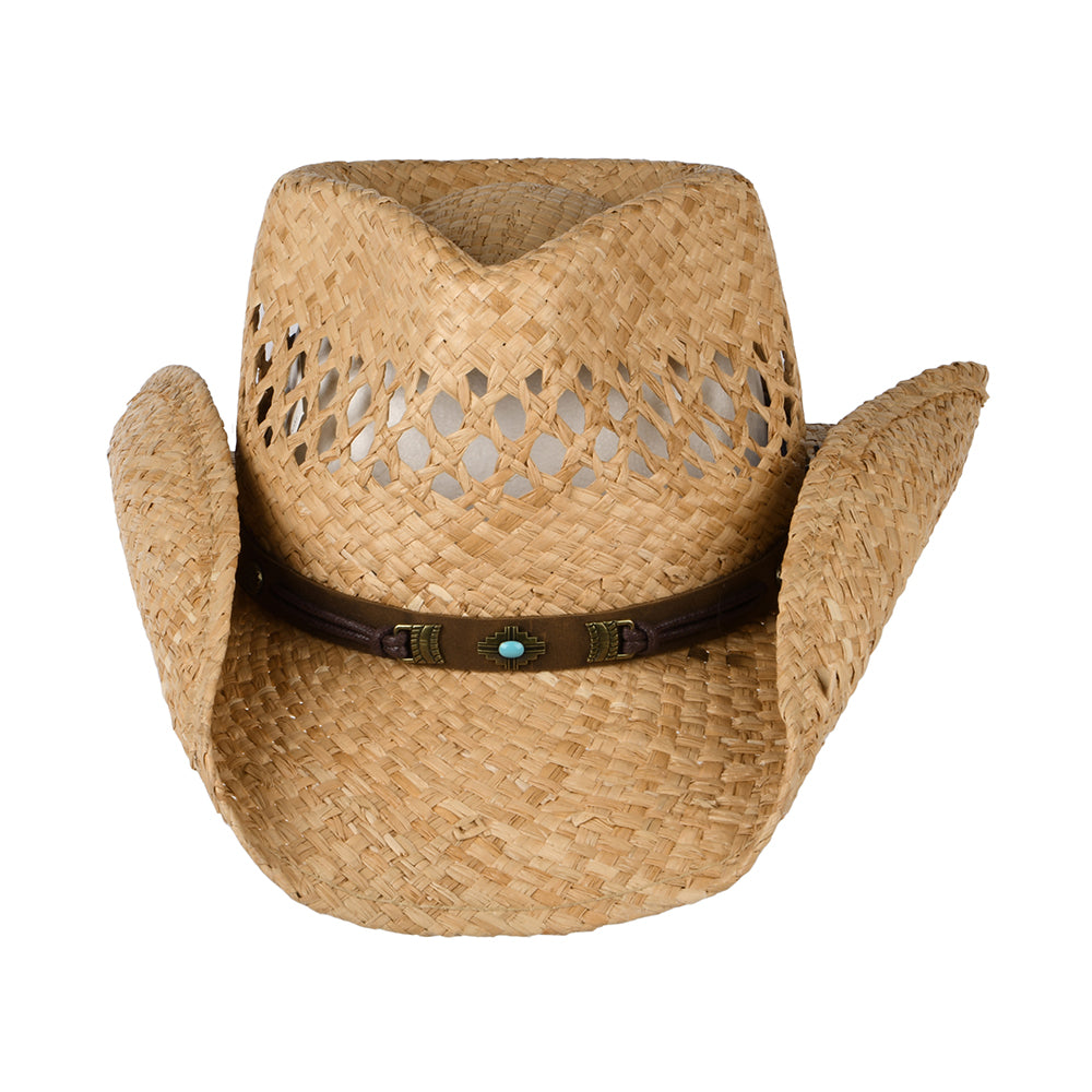Stetson Vented Cowboy Hut aus Raffia-Stroh - Natur