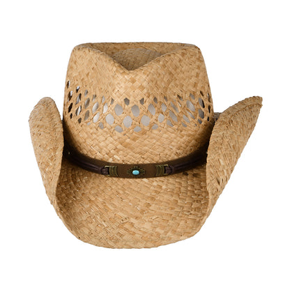 Stetson Vented Cowboy Hut aus Raffia-Stroh - Natur