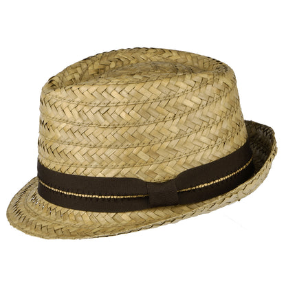 Dorfman Pacific Cullen Trilby Hut aus Palmenstroh - Natur