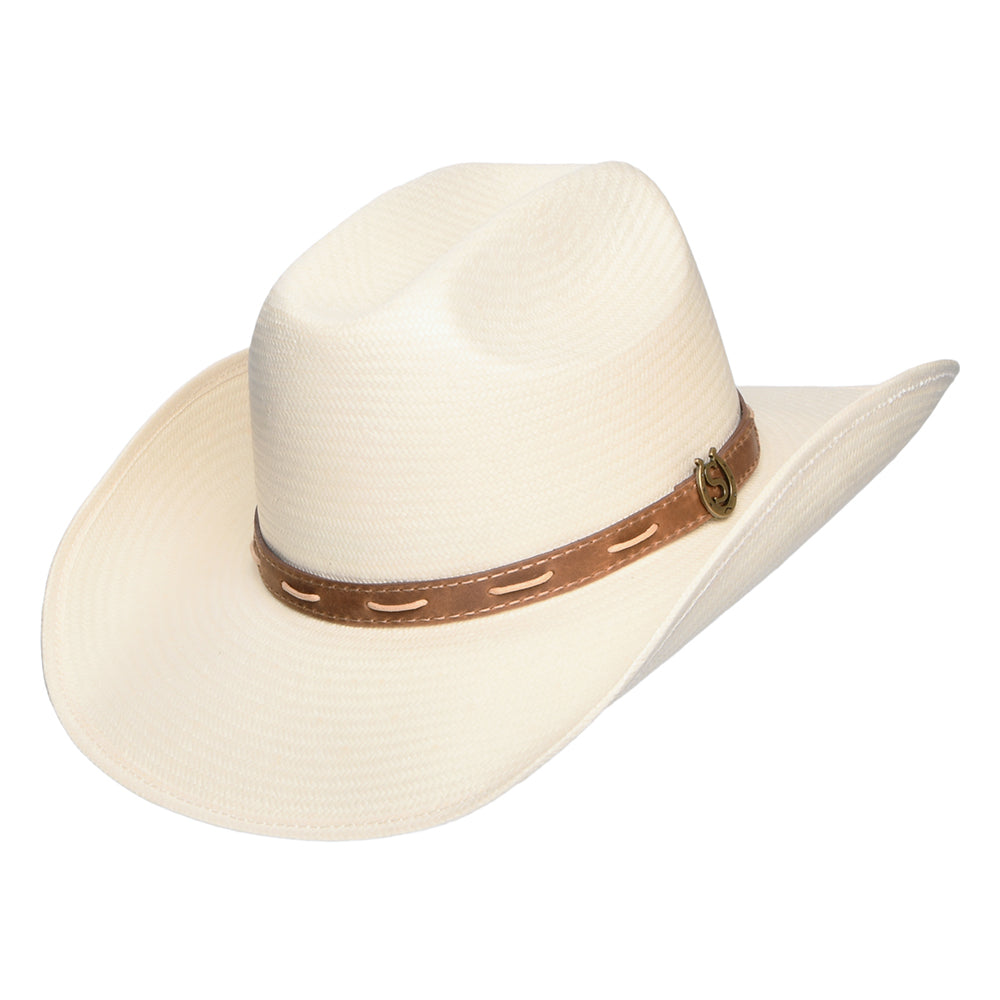 Stetson Western Cowboy Hut aus Toyo Stroh - Perlweiß