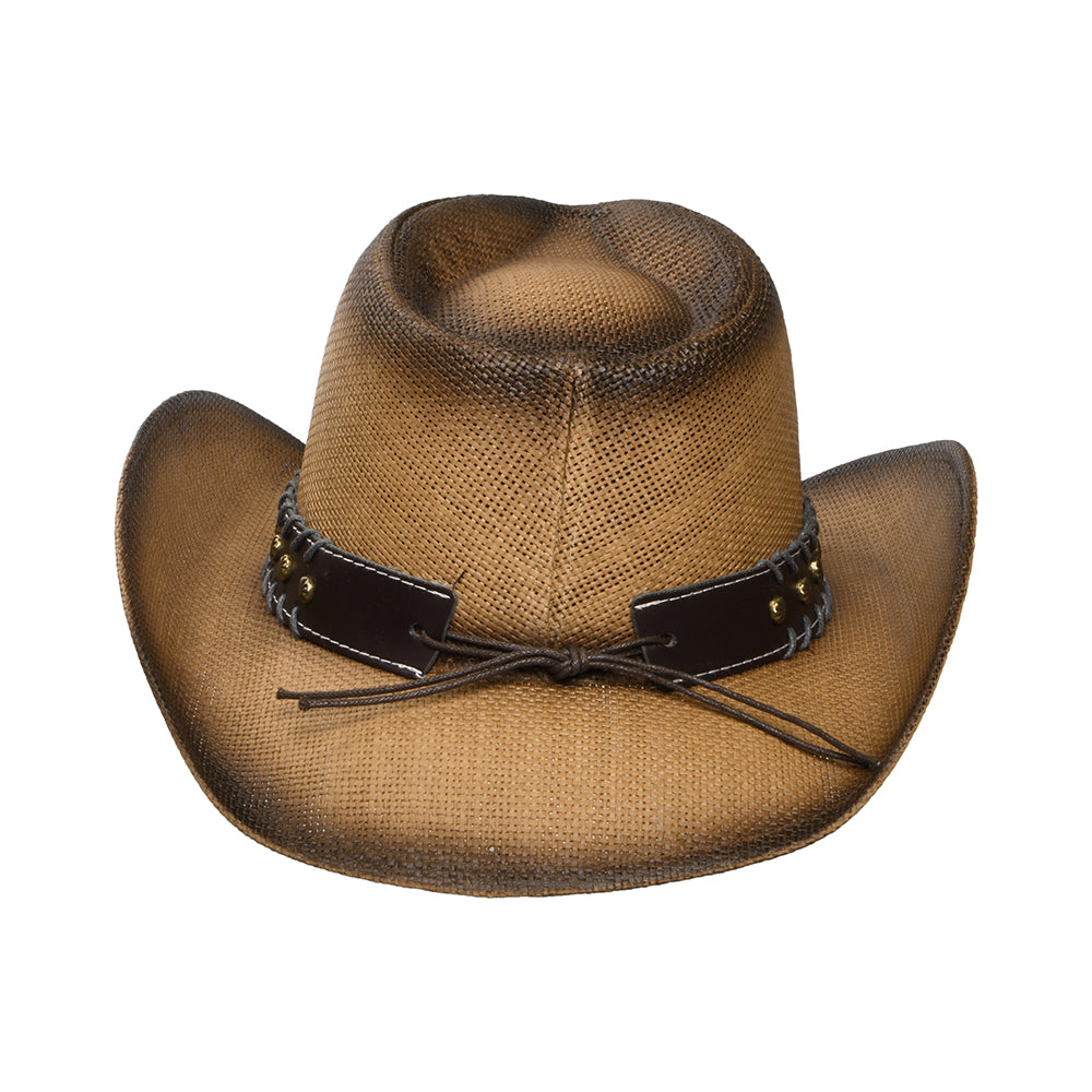 Dorfman Pacific Chet Western Cowboy Hut aus Mattem Toyostroh - Whisky
