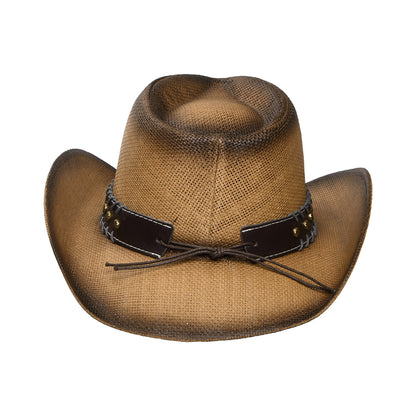 Dorfman Pacific Chet Western Cowboy Hut aus Mattem Toyostroh - Whisky