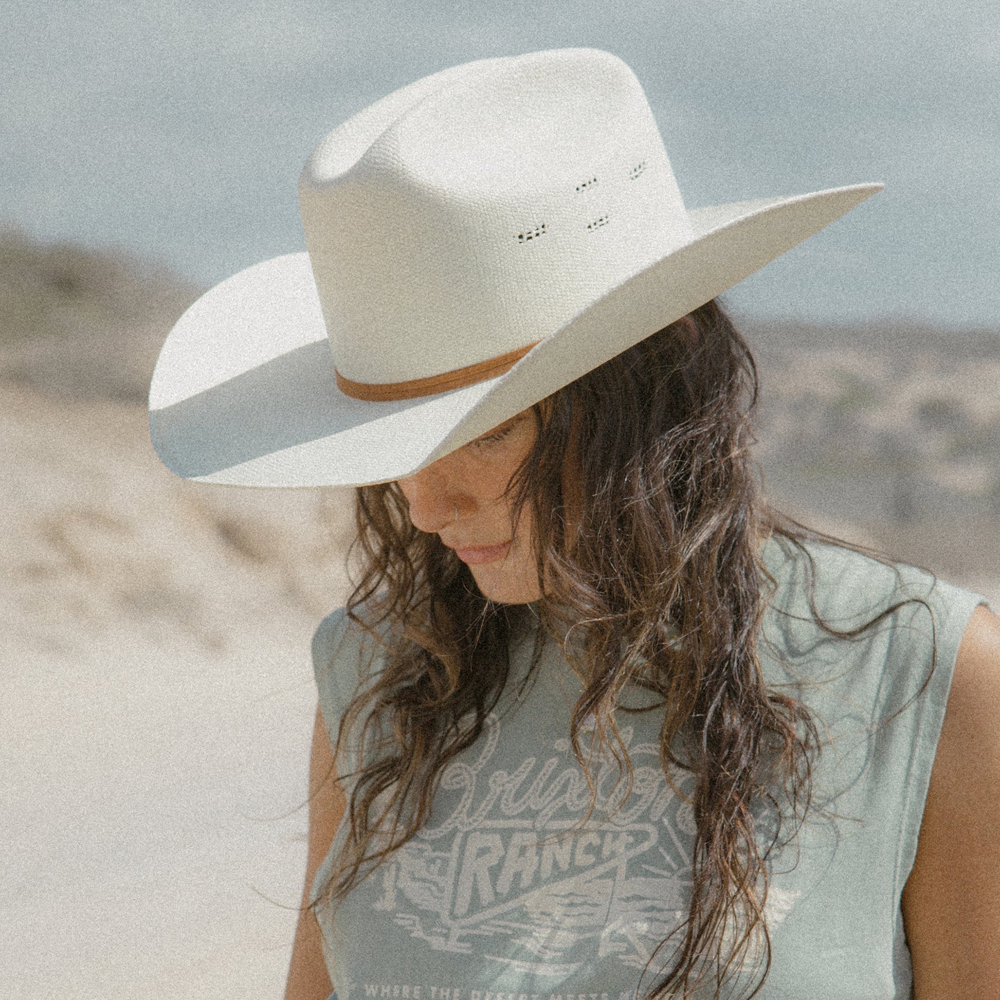 Brixton Laredo Cowboy Hut aus Toyo Stroh - Elfenbein