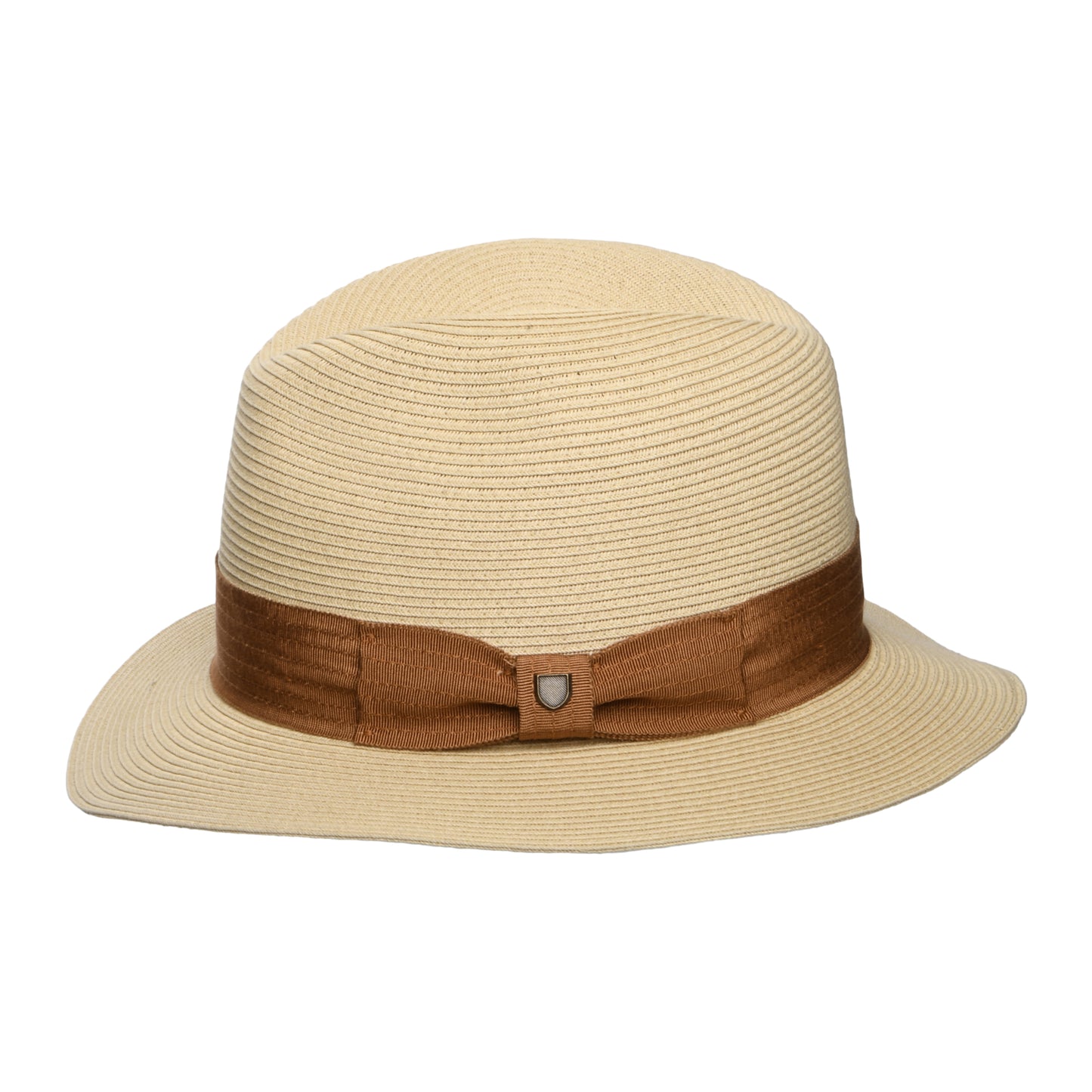 Brixton Roma Knautschbarer Fedora Hut aus Toyo Stroh - Natur-Bronze