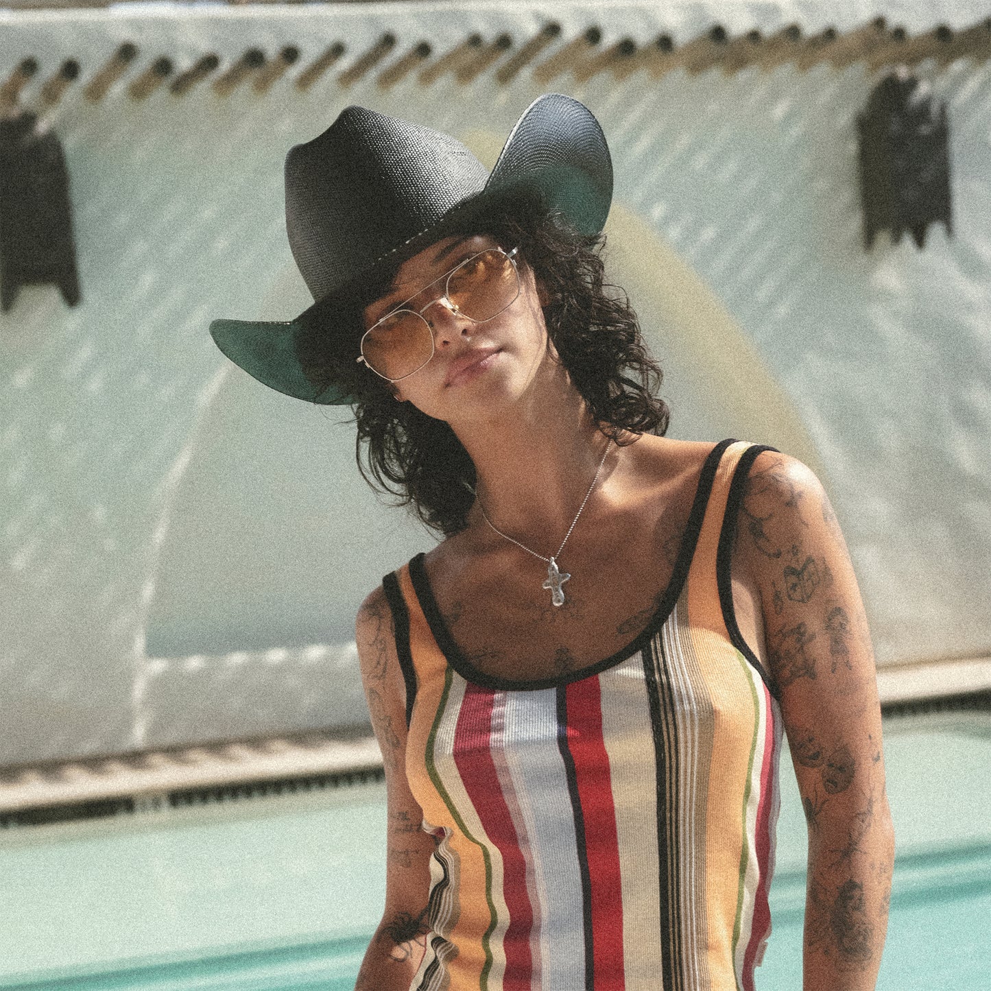 Brixton Laredo Cowboy Hut aus Toyo Stroh - Schwarz