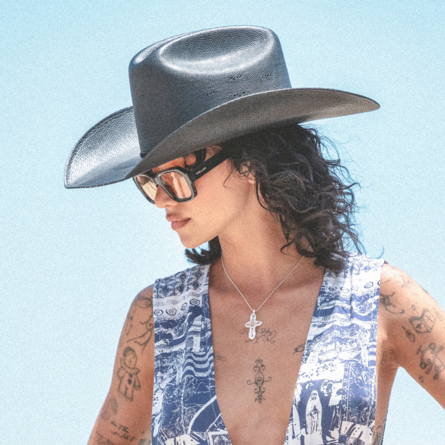 Brixton Laredo Cowboy Hut aus Toyo Stroh - Schwarz