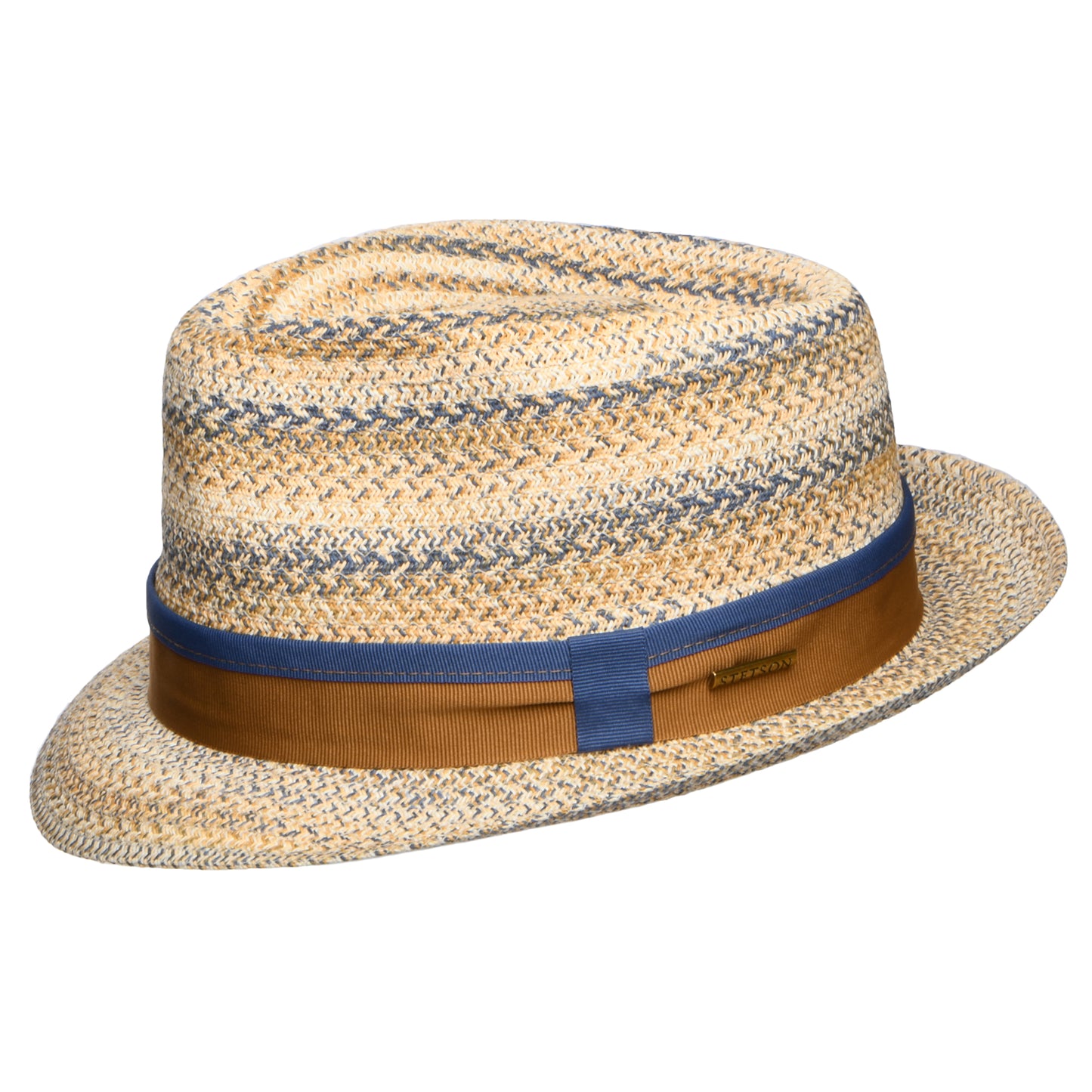 Stetson Player Trilby Hut aus Toyo Stroh - Natur-Blau