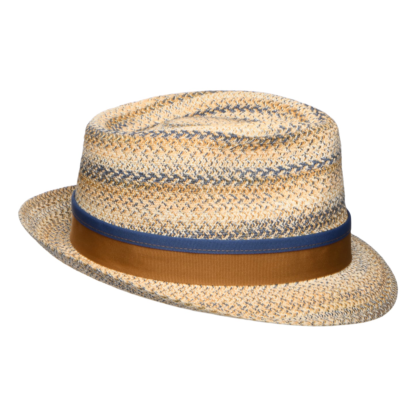 Stetson Player Trilby Hut aus Toyo Stroh - Natur-Blau