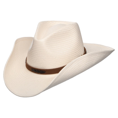 Stetson Palo Grande Leichtgewicht Cowboy Hut aus Toyo Stroh - Perlweiß