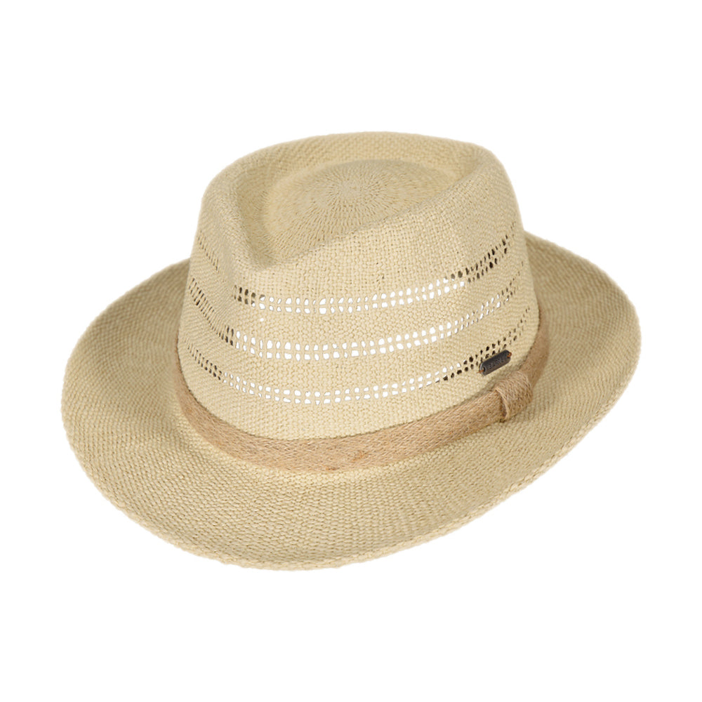 Barts Drifta Fedora Hut aus Toyo Stroh - Weizen