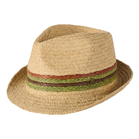 Failsworth Algarve Trilby Hut aus Raffia Stroh - Natur